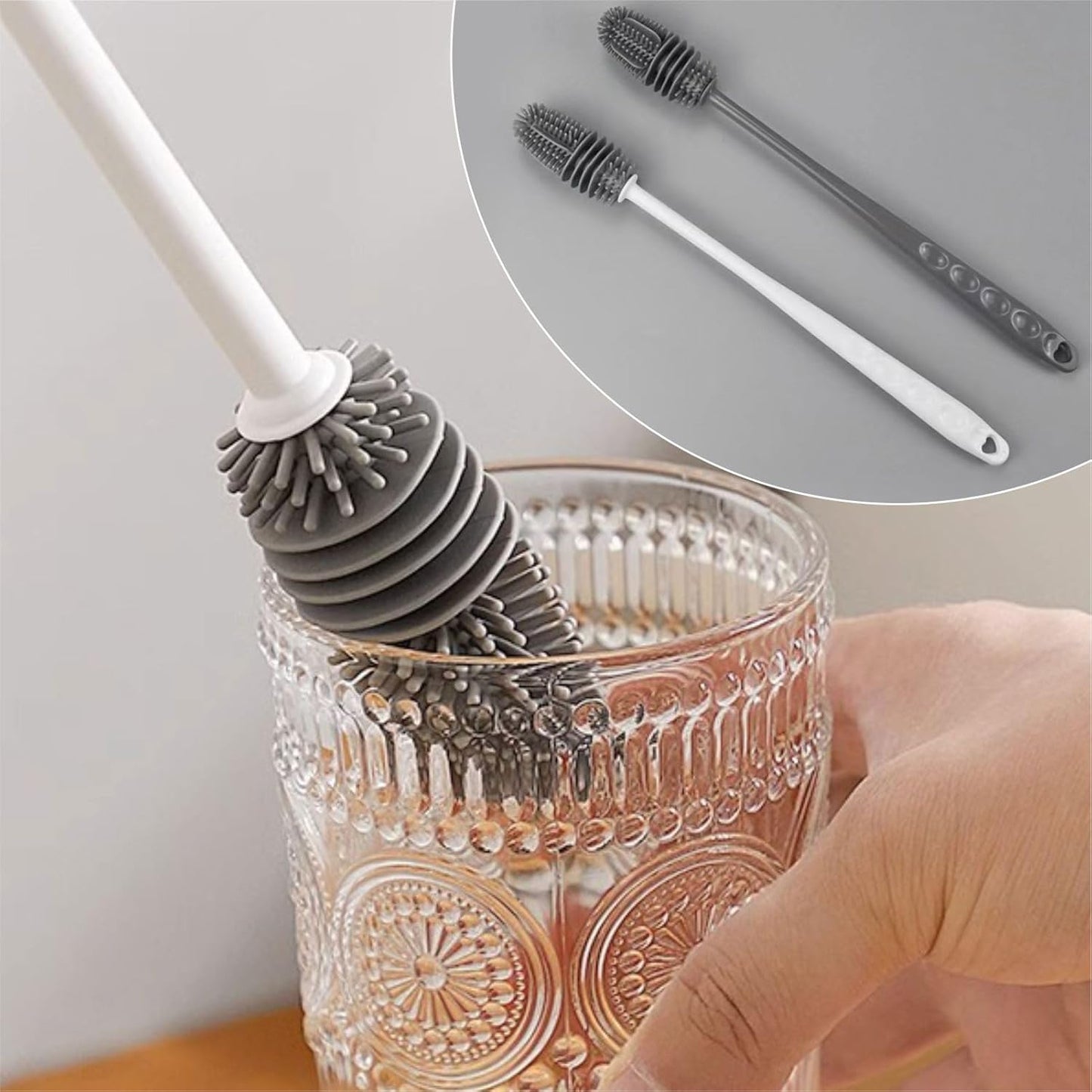 Ultra-Hygienic Silicone Bottle Brush